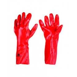 GUANTE PVC ROJO 35CM