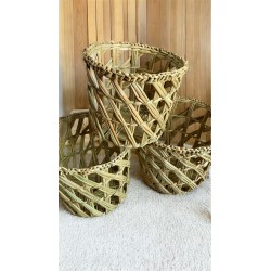 SET CESTOS DE JUNCO CALADOS