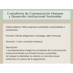 Consultoría de Comunicación...